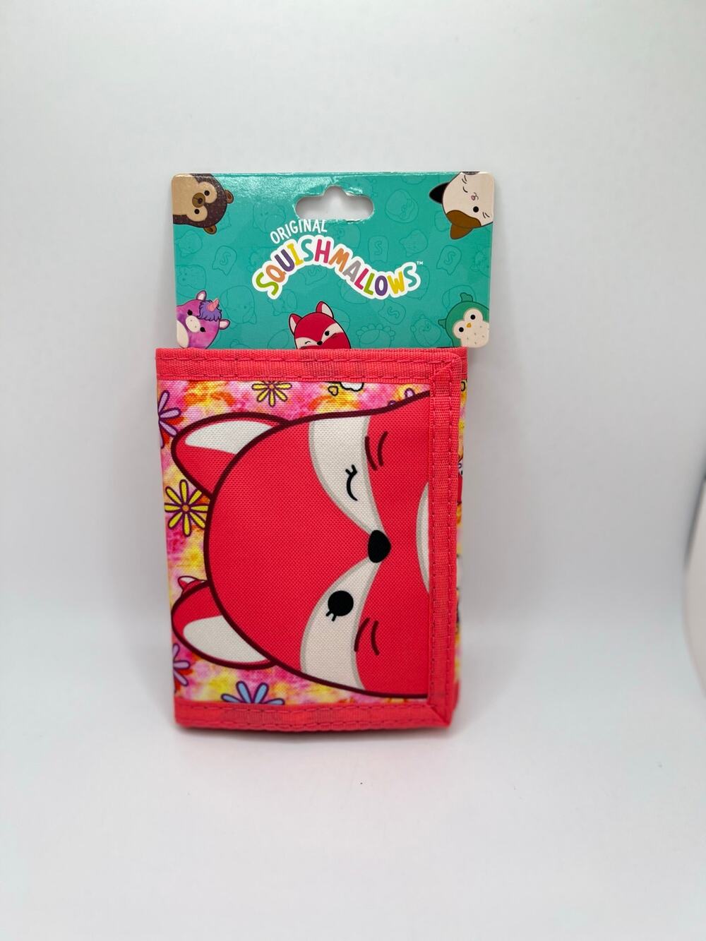 Squishmallows FIFI the Fox Flower Kids Tri-Fold Wallet KellyToy BioWorld